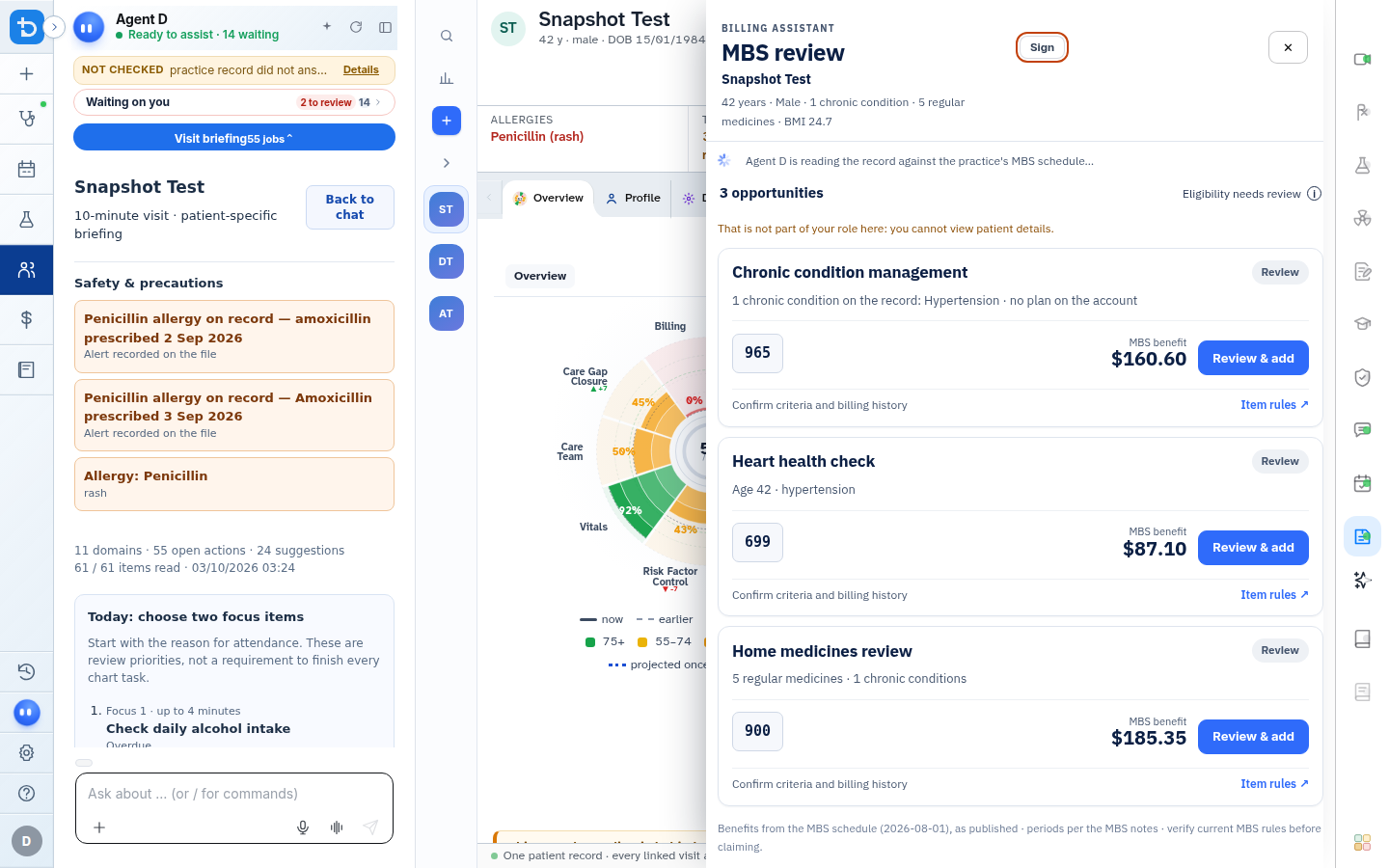 Reviewing suggested MBS items