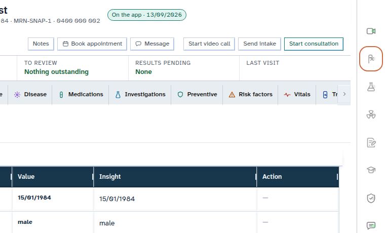 Opening a tool on the right toolbar