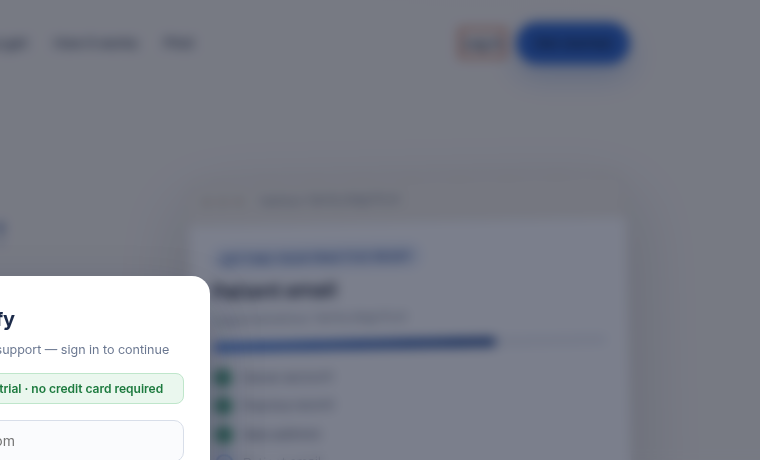 Selecting Log in