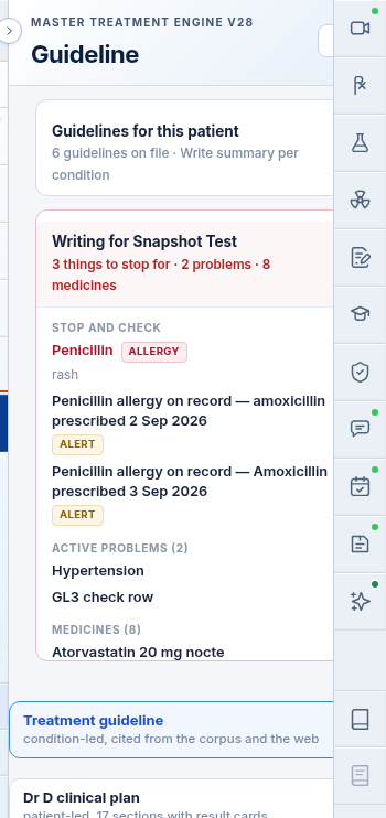 Guideline screen on mobile