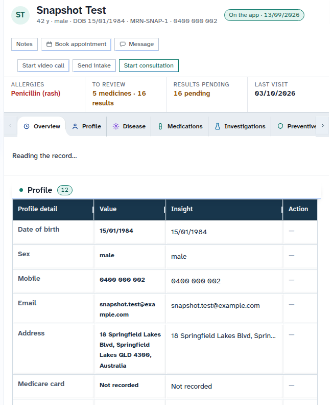 Patient report builder filters