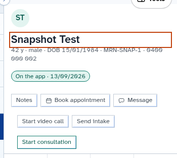 Patient banner on mobile