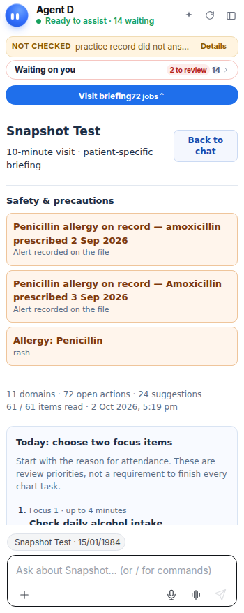 Open the action list and look for Suggested.